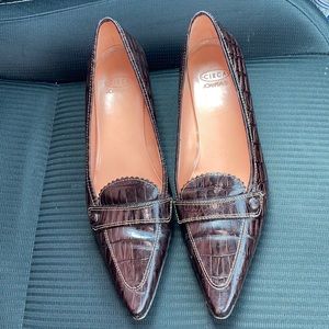 Circa Joan & David Grace kitten heel leather‎ pumps